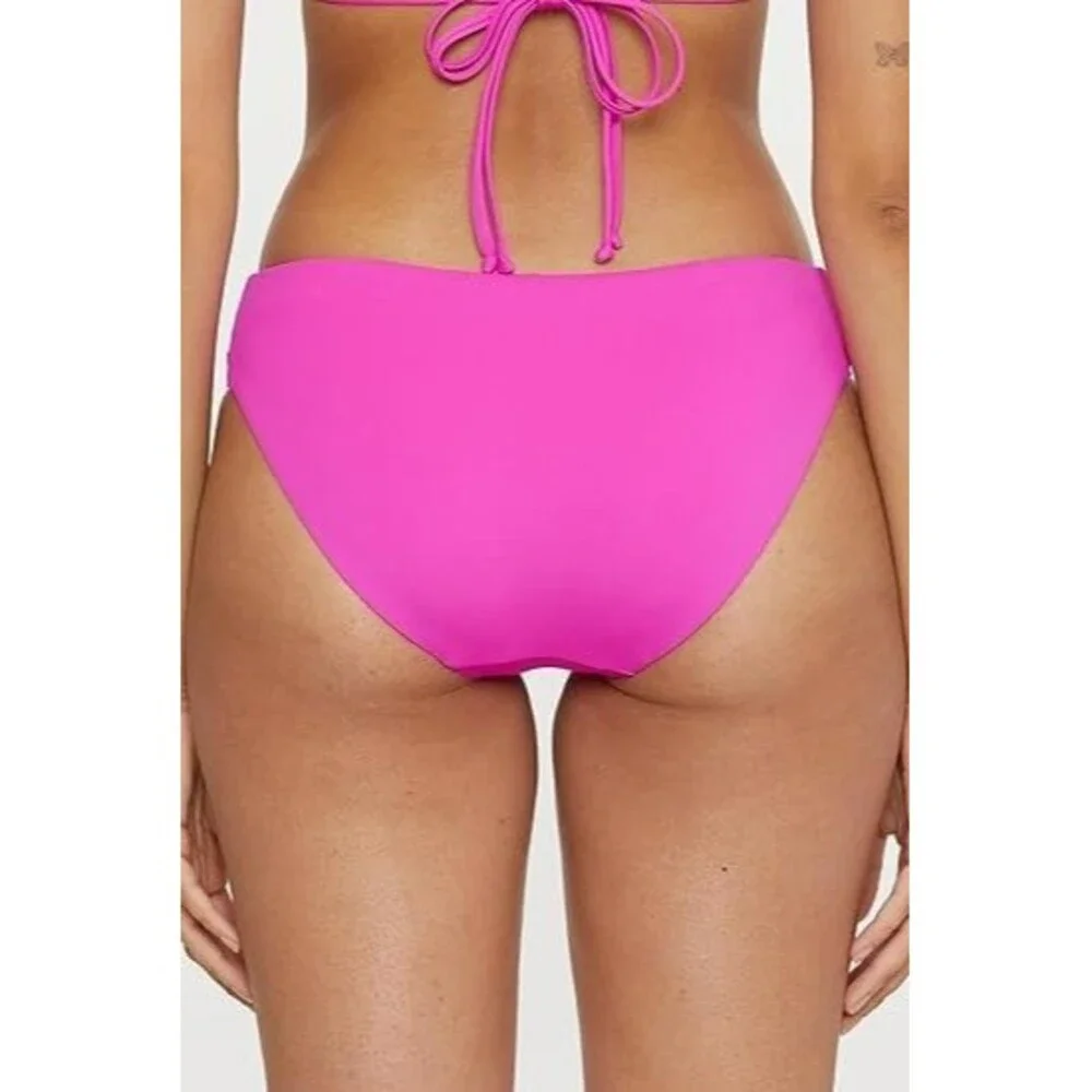 BECCA Muse Bikini Bottom XL Vivid Pink Cheeky Coverage Swimwear American Fit